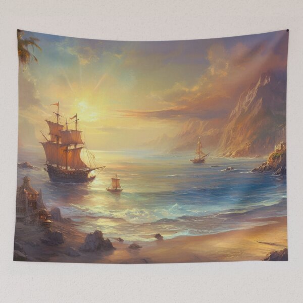 Item preview, Pirate Ship Wall Art - Pirates Cove designed and sold by letsgetinspired.