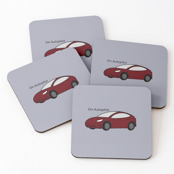 Item preview, Red cute Tesla on autopilot designed and sold by CherubDumpling.