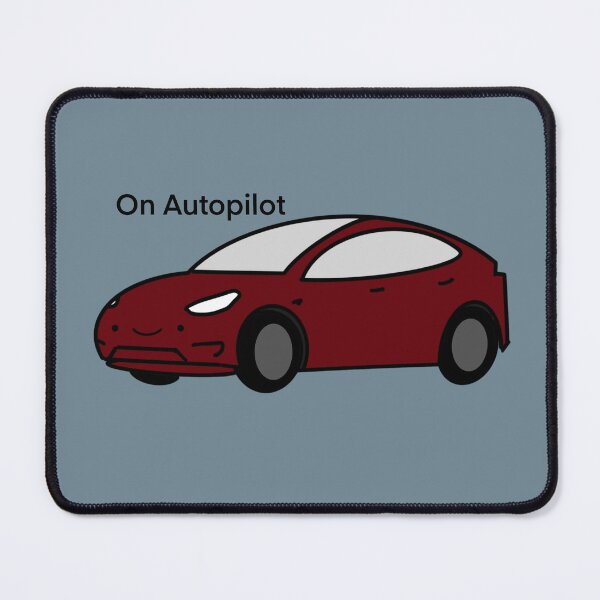 Item preview, Red cute Tesla on autopilot designed and sold by CherubDumpling.