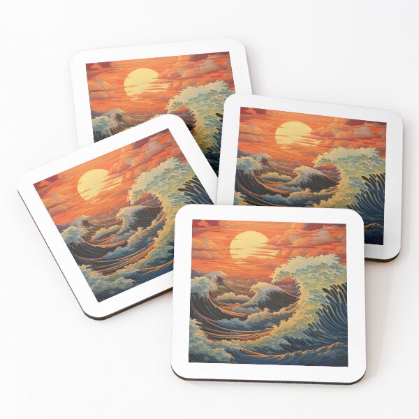 Item preview, The Great Wave Of Pug Pattern designed and sold by Nice En.