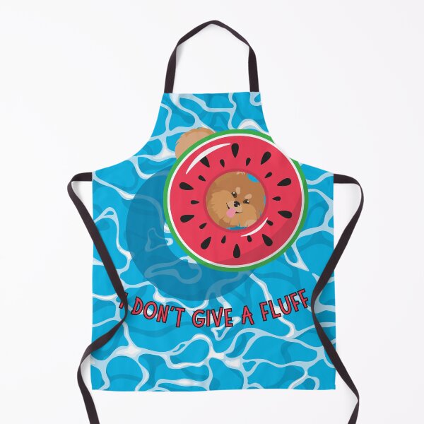 Item preview, I Don't Give a Fluff with Pomeranian Dog in Swimming Pool Float designed and sold by SeasonalDogs.