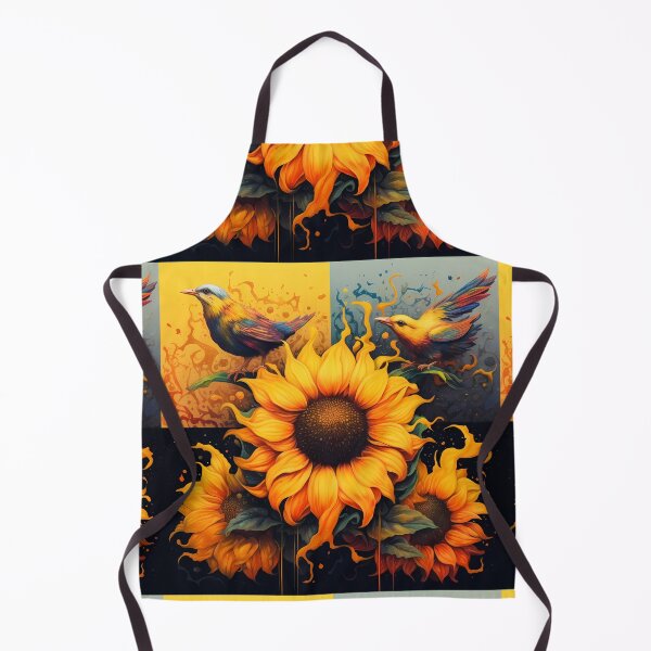 Item preview, Sunflower with birds  designed and sold by ZombiOctopi.