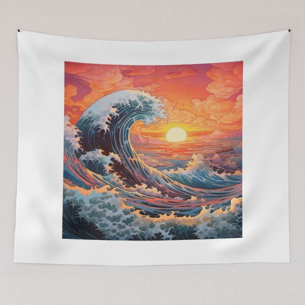 Item preview, The Great Wave Of Pug Pattern designed and sold by Nice En.