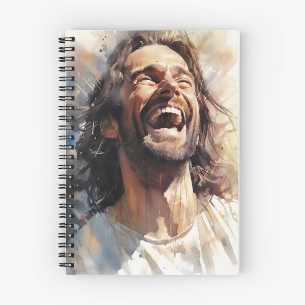 Item preview, Jesus Smiling in Watercolor designed and sold by MedusaAiArt.