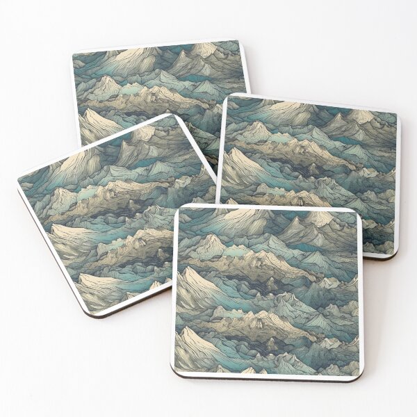 Item preview, Blue Polygon Mountain Range | Hike Camper Art designed and sold by JFFStore.