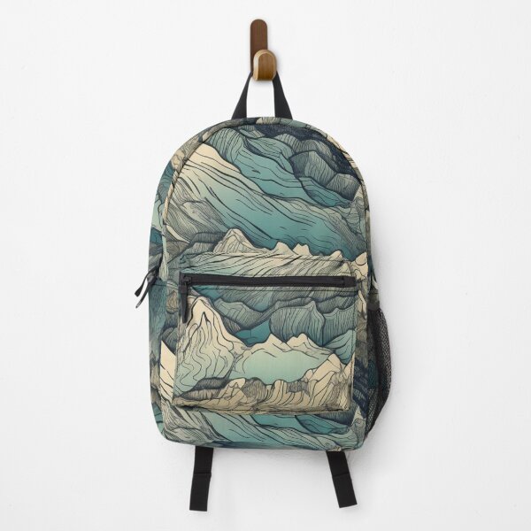 Item preview, Blue Polygon Mountain Range | Hike Camper Art designed and sold by JFFStore.