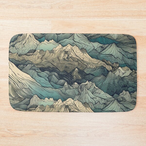Item preview, Blue Polygon Mountain Range | Hike Camper Art designed and sold by JFFStore.