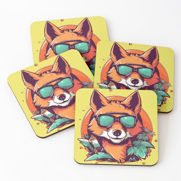 Item preview, Fox: Cool Vibes in Cap and Glasses designed and sold by Sleeygoy.