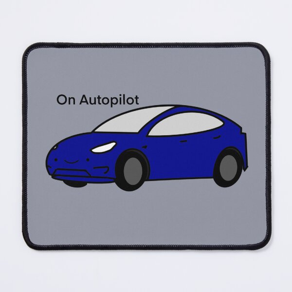 Item preview, Blue Tesla on autopilot adorable designed and sold by CherubDumpling.