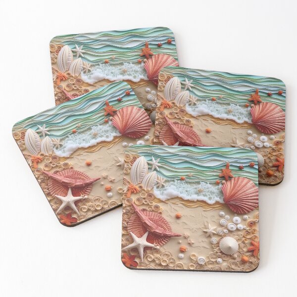 Item preview, Paper Quilled Beachscape designed and sold by Matt's Artificial Nature.