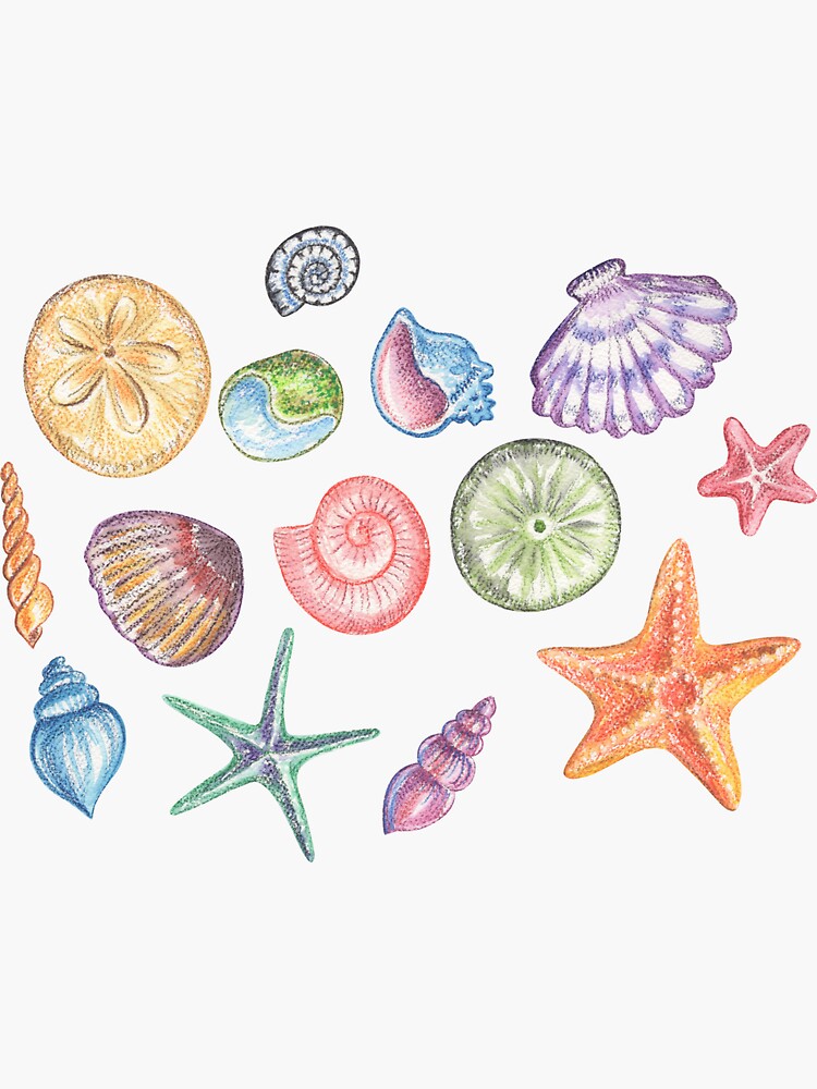 Starfish - 10 Pack Circle Stickers 3 Inch - Sea Ocean Creature