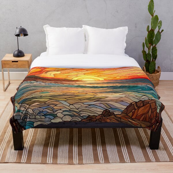 Item preview, Escena de playa de vidrieras y puesta de sol designed and sold by Matt's Artificial Nature.