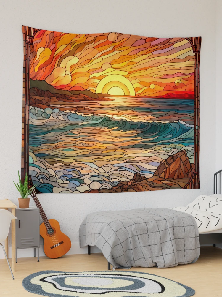 Beach scene tapestry sale