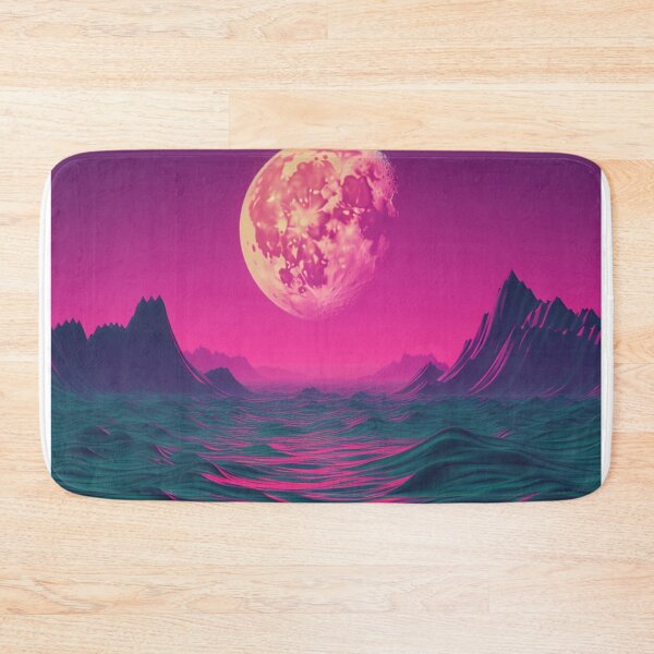 Item preview, Pink Moon Falling in the Ocean Vaporwave Aesthetic designed and sold by AlvaroMeurer.
