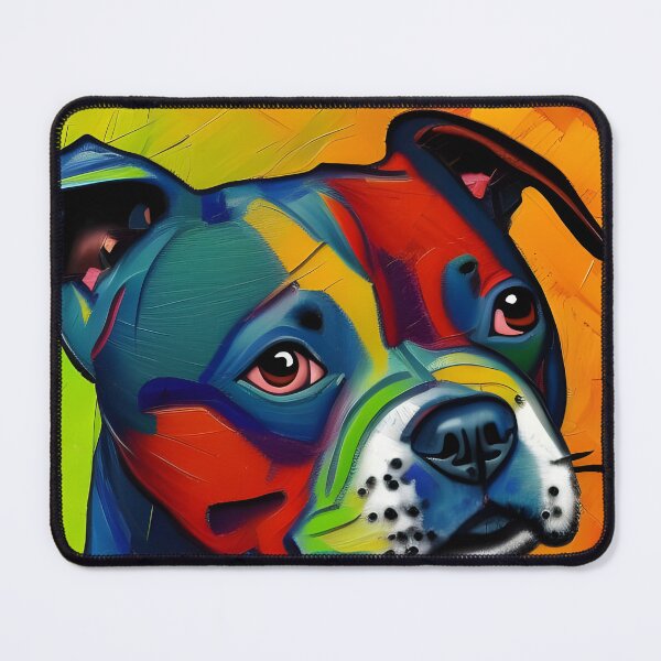 Item preview, Staffordshire Bull Terrier Staffy Oil Palette Knife Style Art designed and sold by Ameiva-Apparel.