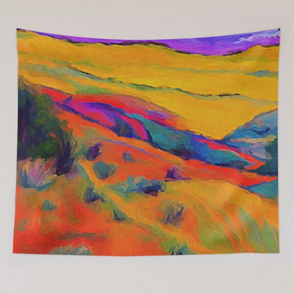 Item preview, Wild West colorful abstract landscape designed and sold by Travelways.