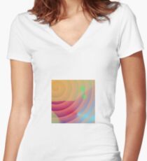 Overlap Women's Fitted V-Neck T-Shirt