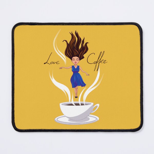 Item preview, Coffee lover girl fly in the cup. Mood designed and sold by ElishasArt17.