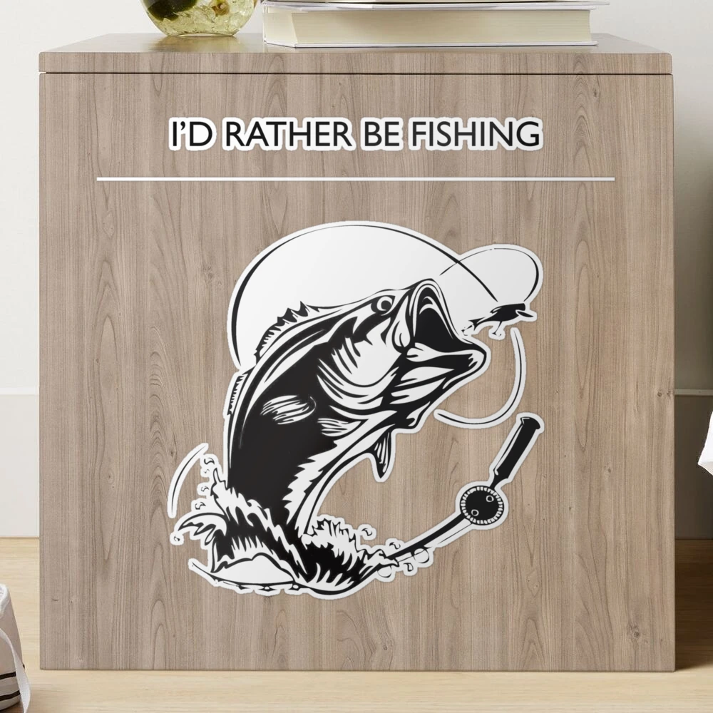 (3Pcs) I'd Rather Be Fishing Sticker Funny Fishing Stickers Fisherman  Stickers Fish Stickers Fish Lovers Gifts Fishing Lover Gifts Decoration  Graphic