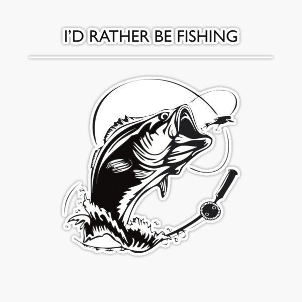 Fishing Paradise Bass Fishing Sticker Fisher Fish Sticker Boating Sticker  For Men Father Dad Hard Hat Sticker Funny Decals Waterproof Vinyl Sticker