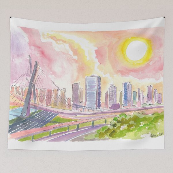 Item preview, Impressive Skyline of Sao Paolo Brazil in the Afternoon designed and sold by artshop77.
