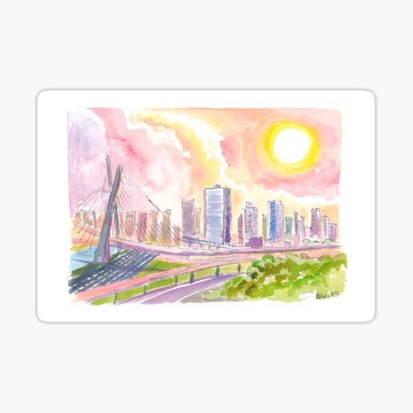 Item preview, Impressive Skyline of Sao Paolo Brazil in the Afternoon designed and sold by artshop77.
