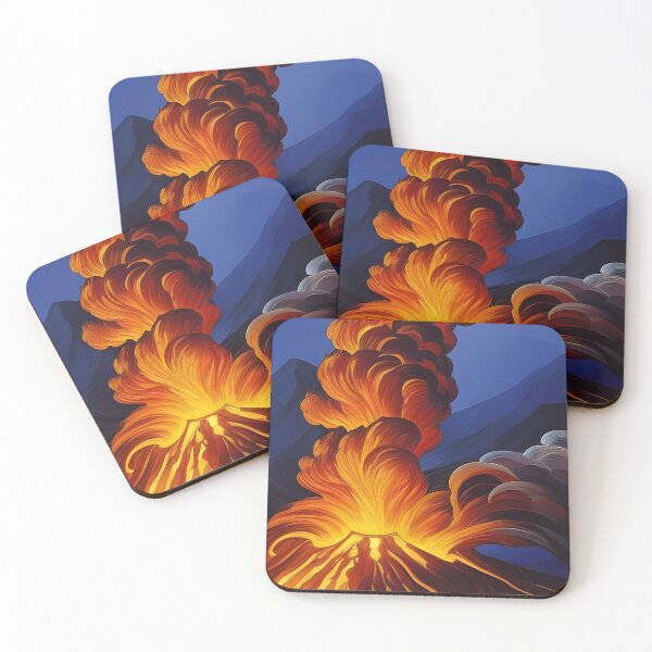 Item preview, Volcán en erupción, empaste, Ai Generated Art designed and sold by ACC .