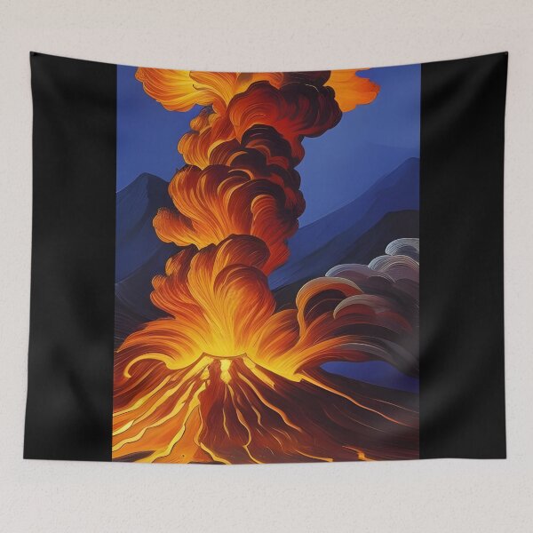 Item preview, Volcán en erupción, empaste, Ai Generated Art designed and sold by ACC .