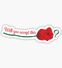 Will you accept this rose? Sticker