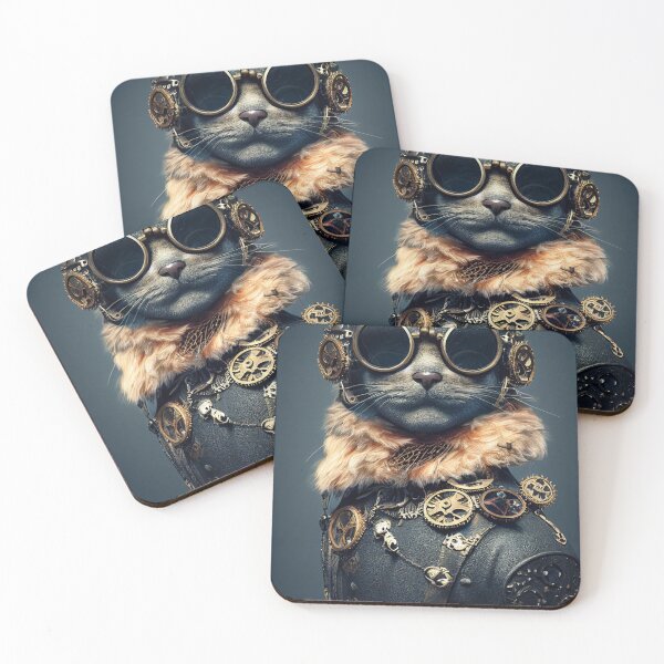 Item preview, Steampunk cat designed and sold by ai1art.