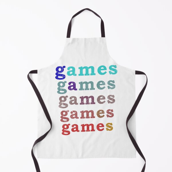 Item preview, GAMES word 5x, colorful, used look, vintage colors designed and sold by Time4Space.