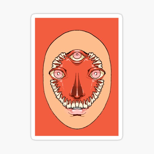 Scary Face Stickers for Sale