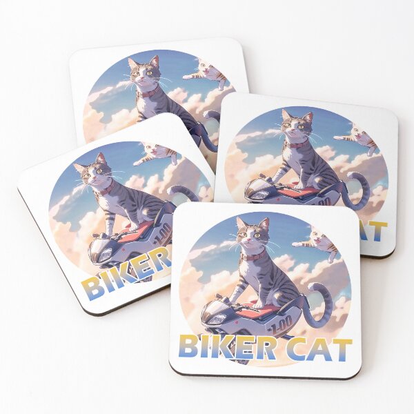 Item preview, Cat miaw,cat miaw lover,Biker Cat,Racer Cat designed and sold by Lychee Design.