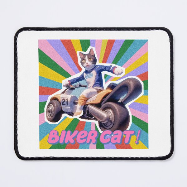 Item preview, Cat miaw,cat miaw lover,Biker Cat,Racer Cat designed and sold by Lychee Design.