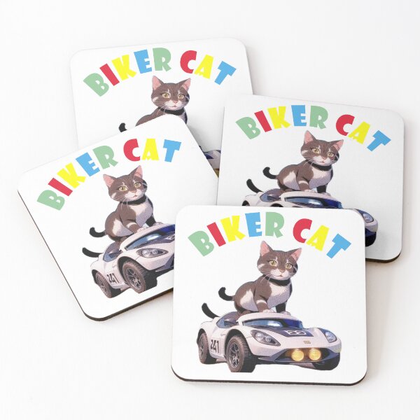 Item preview, Cat miaw,cat miaw lover,Biker Cat,Racer Cat designed and sold by Lychee Design.