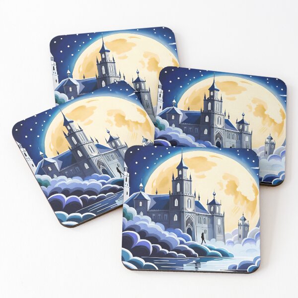 Item preview, AI Generated - Fantasy Moon and Castle designed and sold by Kaiko-Roku.