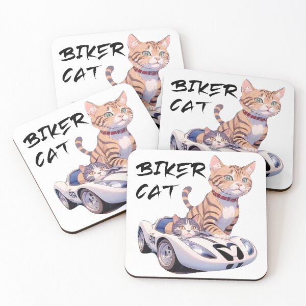 Item preview, Cat miaw,cat miaw lover,Biker Cat,Racer Cat designed and sold by Lychee Design.