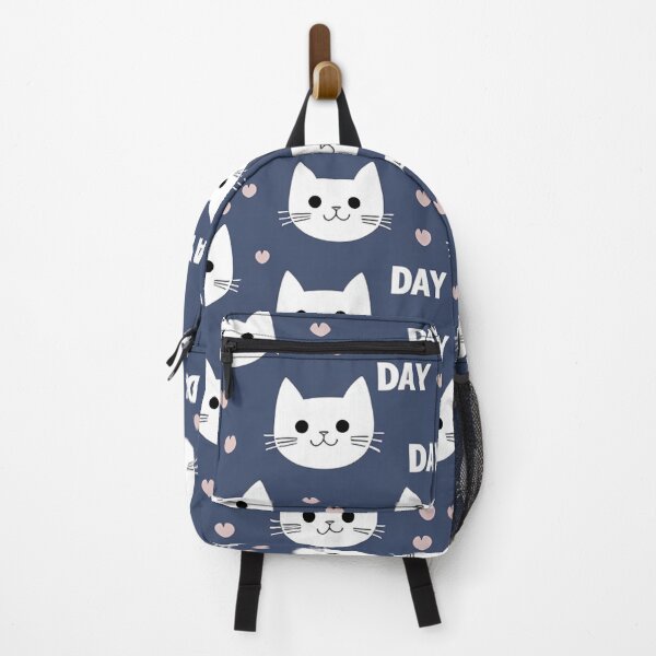 Item preview, Cute Heart Cat Blue Pattern designed and sold by Lychee Design.