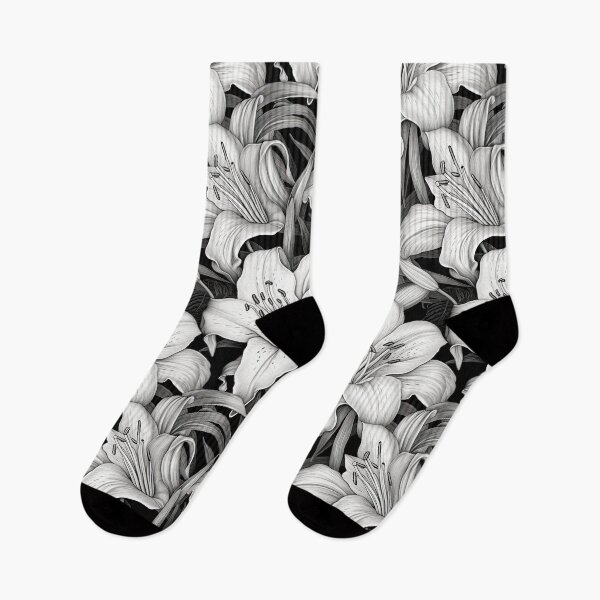 Item preview, Black and White Lily Flowers designed and sold by Kybruno's Creations.