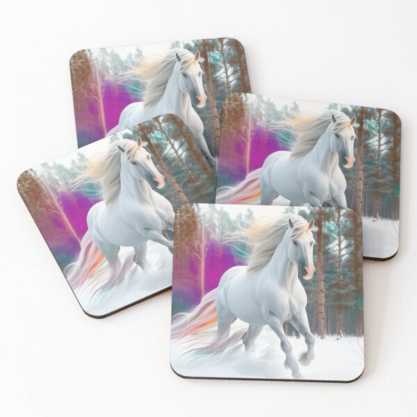 Item preview, White stallion at the edge of the rainbow designed and sold by zedvonzee.