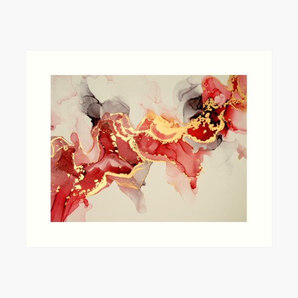 Item preview, Luxury Red Marble Texture With Gold Veins designed and sold by sleeko.