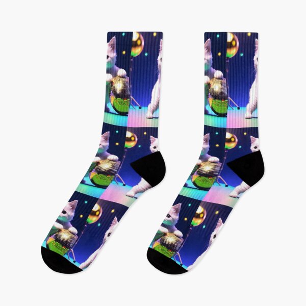 Item preview, Disco Dancing cat - Modern digital art designed and sold by Ai-michiart.