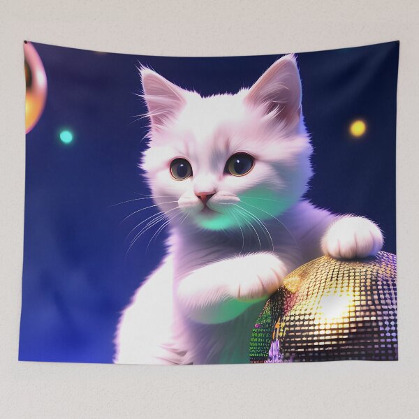 Item preview, Disco Dancing cat - Modern digital art designed and sold by Ai-michiart.