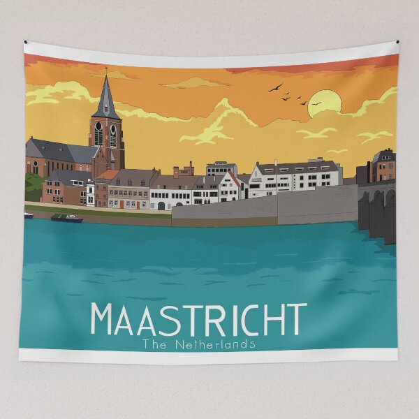 Item preview, Maastricht Skyline with text designed and sold by applepie97.