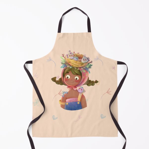 Item preview, Cute Nest Little Girl with Magical Birds and Easter Colorful Eggs designed and sold by SpringNguyen.