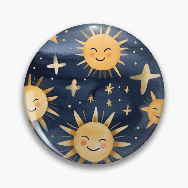 Item preview, Cute Starry Night with Smiley Suns designed and sold by sleeko.