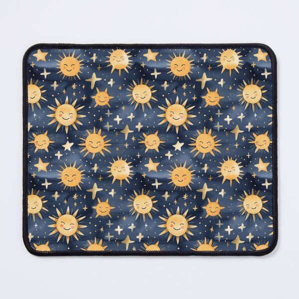 Item preview, Cute Starry Night with Smiley Suns designed and sold by sleeko.