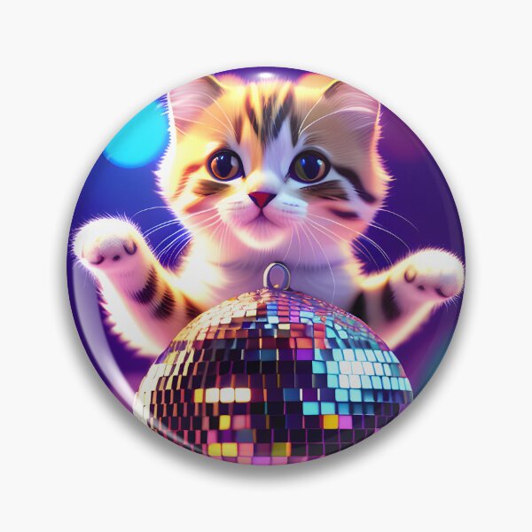 Item preview, Disco Dancing cat - Modern digital art designed and sold by Ai-michiart.