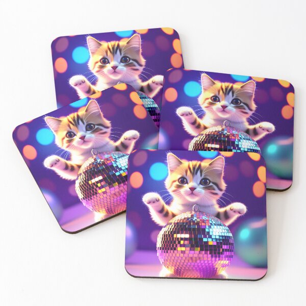 Item preview, Disco Dancing cat - Modern digital art designed and sold by Ai-michiart.