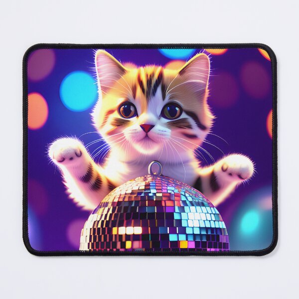 Item preview, Disco Dancing cat - Modern digital art designed and sold by Ai-michiart.